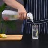 1.1L Self Embossed Design Pattern PC Transparent Decanter Juice/Water Bottle with Silver Cap - Image 4