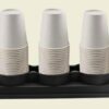 ABS Fibre Based 3 Grids Cylindrical Cup Holder (Colour: Black) - Image 3