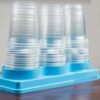 ABS Fibre Based 3 Grids Cylindrical Cup Holder (Colour: Blue) - Image 3