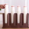 ABS Fibre Based 4 Grid Straight Cup Glass Holder (Colour: Brown) - Image 4