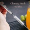 Pack of 6 Stainless Steel Curved Straws + 1 Brush Cleaner in Packet Packing (Pack Contains 7 Pcs) - Image 9