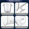 PC Transparent Cylindrical ICE Wine Bucket (Size: Large) - Image 6
