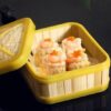 14.5cm Square Shaped Bamboo Wooden Dimsum Basket with Yellow Border and Lid for Steaming Momos, Dumplings, BaoBuns, Mandus (Size: 14.5cm each side) - Image 5