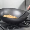 40cm Wide Iron Kadhai Chinese Wok with Black Rubber Firm Gripped MS Iron Handle (Size: 40cm) - Image 6