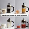 French Press Plunger 600ml with SS Handle for Coffee Making Brewing with High Heat Resistant Borosilicate Glass Heavy Duty (Capacity: 600ml) - Image 4