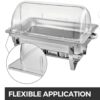 PC Transparent Rectangular Roll Top Lid with Either Side 90 Degrees Opening & Fit Area (Size: Size: 52×32×18cm) - Image 4