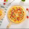 28cm Wide Round Wooden Pizza Bat Food Serving Platter Board Starter Server - Image 3