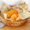 Round 32cm Wide Polyrattan Flower Fruit Vegetable Bread Basket with Metal Wire - Walnut Brown Colour (Size: 32x32x7cm)(Code: 2066A) - Image 5