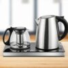 2000W Electric Double Hot Plate with Cordless 2.0L SS Kettle & 1.0L PC Coffee Maker with Filter Heavy Duty