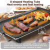 Small Sized Electric Teflon Coated BBQ Grill Smokeless Non-Stick Barbecue Plate Electric Baking Pan - Image 4