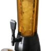 Black 2.5L Beer Tower Beverage Dispenser with Plastic Ice Tube Stick (Colour: Black) - Image 6
