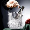 Poly Carbonate Transparent ICE Wine Bucket with Design & Handle - Image 4