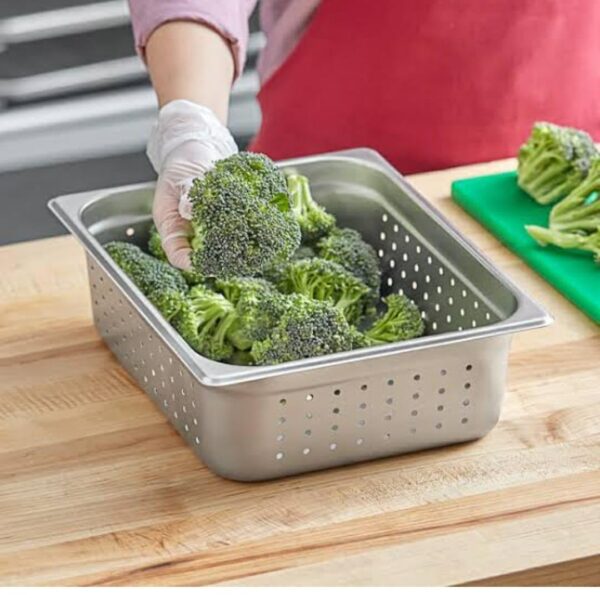SS 1/2 Perforated GN PAN with 10cm Depth (Size: 32.5×26.5cm, Pan Depth: 10cm) - Image 4