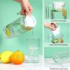 1.1L PC Transparent Juice/Water Jug with White Lid - Image 5