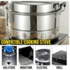 30cm Wide Induction Compatible Based 2 Tier Manual Rice Corn Momo Steamer (Size: 30cm Wide) - Image 5