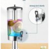 3L Single Tank Heavy Duty Stainless Steel Juice Mocktail Cocktail Beer Beverage Dispenser with Poly Carbonate Transparent See Through Container and SS Ice Stick - Image 5