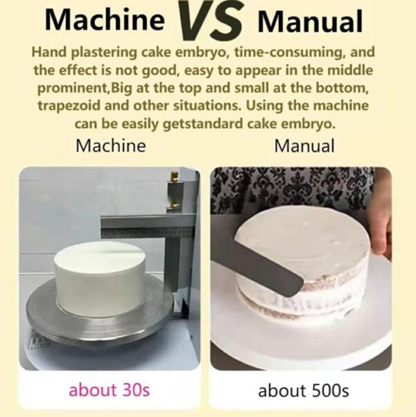 300W Electric Automatic Digital Cake Smoother Machine With 35cm Wide SS Smoothening Base - Image 7