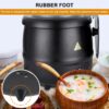 400W Electric 10L Heavy Duty Commercial Soup Pot Turin Liquid Warmer Hot Pot Heater (Colour: Black) - Image 5