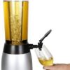 Silver 2.5L Beer Tower Beverage Dispenser with Plastic Ice Tube Stick (Colour: Silver) - Image 3