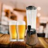 Wooden Black 2.5L Beer Tower Beverage Dispenser with Plastic Ice Tube Stick (Colour: Wooden Black) - Image 3