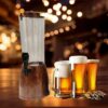 Wooden Brown 2.5L Beer Tower Beverage Dispenser with Plastic Ice Tube Stick (Colour: Wooden Brown) - Image 4