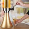 Gold 3L LED Light Based Beer Tower Beverage Dispenser with Gel Based SS Ice Tube Stick for Hassle Free Freezing (Colour: Gold) - Image 7