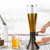 Black 4L Beer Tower Beverage Dispenser with Gel Based SS Ice Tube Stick for Hassle Free Freezing (Colour - Black) - Image 6