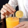 stainless steel curved straws