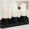 ABS Fibre Based 3 Grids Cylindrical Cup Holder (Colour: Black) - Image 5