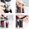 Stainless Steel Metal Waiters All in One Friend Wine Cork Screw Opener Sommelier Knife Style and Bottle Opener - Image 5