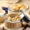 6 Inches Wide SS Ring Bamboo Wooden Round Dimsum Basket with Lid Steamer Box for Steaming Momos, Dumplings, BaoBuns, Mandus (Size: 6 Inches Wide) - Image 6