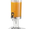 3L Single Tank Heavy Duty Stainless Steel Juice Mocktail Cocktail Beer Beverage Dispenser with Poly Carbonate Transparent See Through Container and SS Ice Stick - Image 6