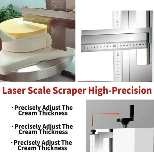 300W Electric Automatic Digital Cake Smoother Machine With 35cm Wide SS Smoothening Base - Image 8