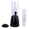 Black 2.5L Beer Tower Beverage Dispenser with Plastic Ice Tube Stick (Colour: Black) - Image 8