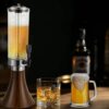 Wooden Brown 3L LED Light Based Beer Tower Beverage Dispenser with Gel Based SS Ice Tube Stick for Hassle Free Freezing (Colour: Wooden Brown) - Image 6