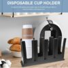 ABS Fibre Based 4 Grid Straight Cup Glass Holder (Colour: Brown) - Image 7
