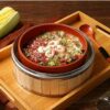 10 Inches Wide SS Ring Bamboo Wooden Round Dimsum Basket with Lid Steamer Box for Steaming Momos, Dumplings, BaoBuns, Mandus (Size: 10 Inches Wide) - Image 9