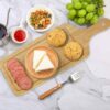 Wooden Rectangle Pizza Bat Multipurpose Food Serving Platter Bat Mezze Platter Board (Size: Big) - Image 6