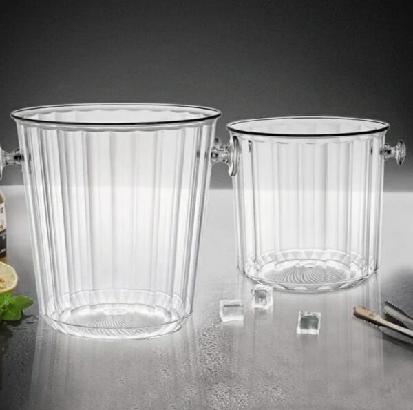 PC Transparent Cylindrical ICE Wine Bucket (Size: Small) - Image 2