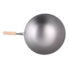 13 Inches Wide Light Weighted but Heavy Duty Wooden Handle MS Iron Kadhai Chinese Wok (Size : 35cm)