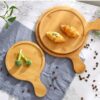 30cm Wide Round Wooden Pizza Bat Food Serving Platter Board Starter Server - Image 3