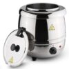 400W Electric 10L Heavy Duty Stainless Steel Commercial Soup Pot Turin Liquid Warmer Hot Pot Heater (Colour: Silver) - Image 6