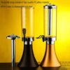 Gold 3L LED Light Based Beer Tower Beverage Dispenser with Gel Based SS Ice Tube Stick for Hassle Free Freezing (Colour: Gold) - Image 9