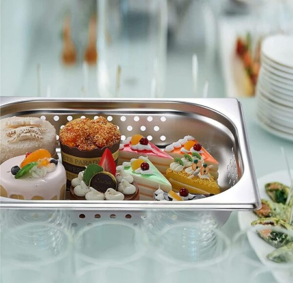 SS 1/2 Perforated GN PAN with 10cm Depth (Size: 32.5×26.5cm, Pan Depth: 10cm) - Image 7
