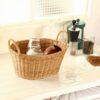 Oval 33x25cm Polyrattan Basket with Double Sided Handles French Bread Basket Naan Chapati Tokri Chocolate Gifting Basket for Organized Storage with Metal Wire - Walnut Brown Colour (Size: 33x25x12cm)(Code: 2082A) - Image 7