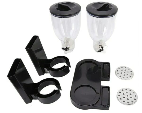 3.5L+3.5L Double Tank Heavy Duty Black Cereal Cornflakes Oats Grains Dispenser - Image 7