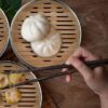 Premium Heavy Duty 26cm Wide SS Ring Dimsum Basket With Lid for Steaming Momos, Dumplings, Bao Buns, Mandus (Size: 10 Inches Diameter Approx)