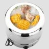 400W Electric 10L Heavy Duty Stainless Steel Commercial Soup Pot Turin Liquid Warmer Hot Pot Heater (Colour: Silver) - Image 7