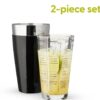 Set of 1 450ml PC Boston Shaker Cocktail, Martini Shaker with Measurements + 1 SS Vinyl Coated Tumbler (Box Contains 2 Pcs, Colour Black) - Image 8