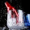 Poly Carbonate Transparent ICE Wine Bucket with Design & Handle - Image 8